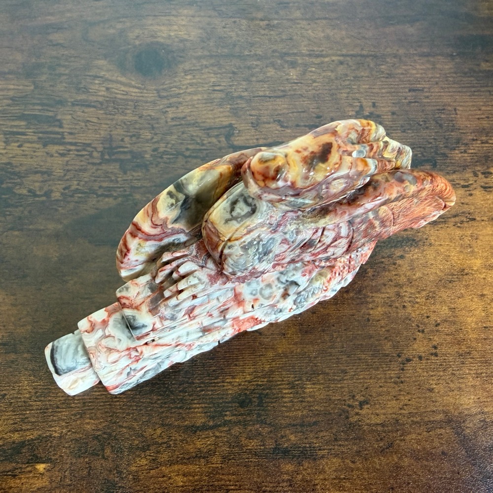 Crazy Lace Agate Dragon | Natural Gemstone Crystal Figurine Carving - Picture 14 of 16
